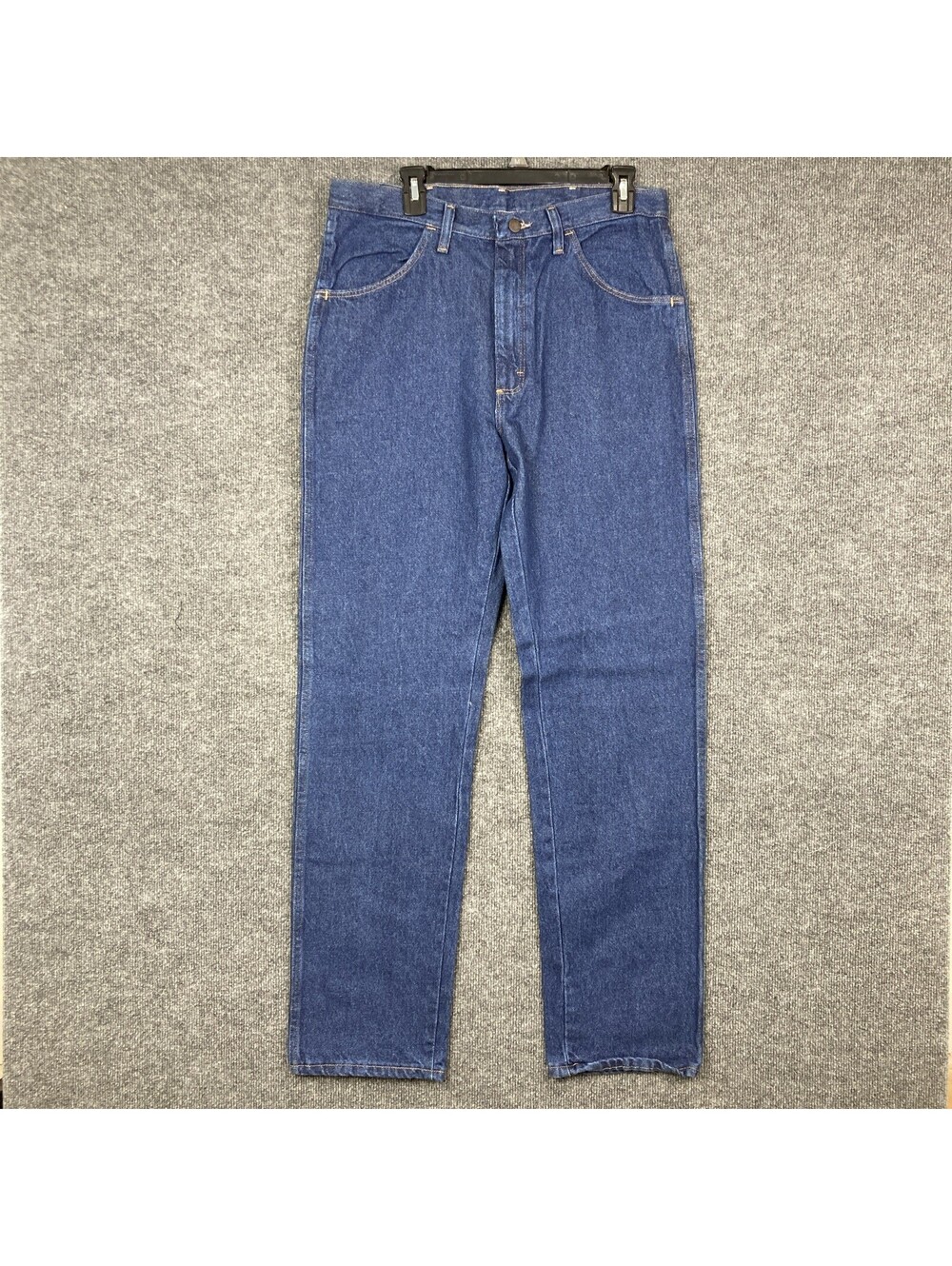 Rustler Mens Size 34 x 34 Med Wash Straight Leg 100% Cotton Denim Blue Jeans NWT